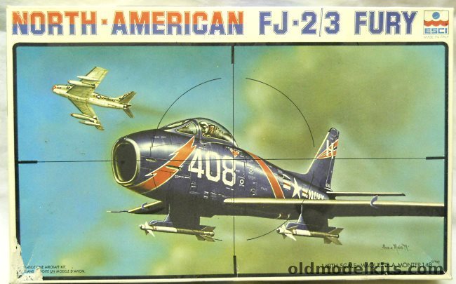 ESCI 1/48 North American Fury FJ-2 or FJ-3 - VMF-451 or VF-154, 4042 plastic model kit